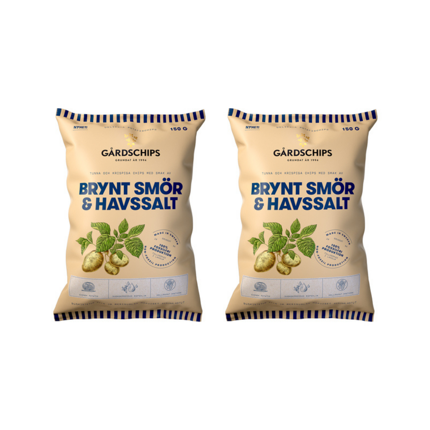 Gårdschips Brynt Smör & Havssalt 150g
