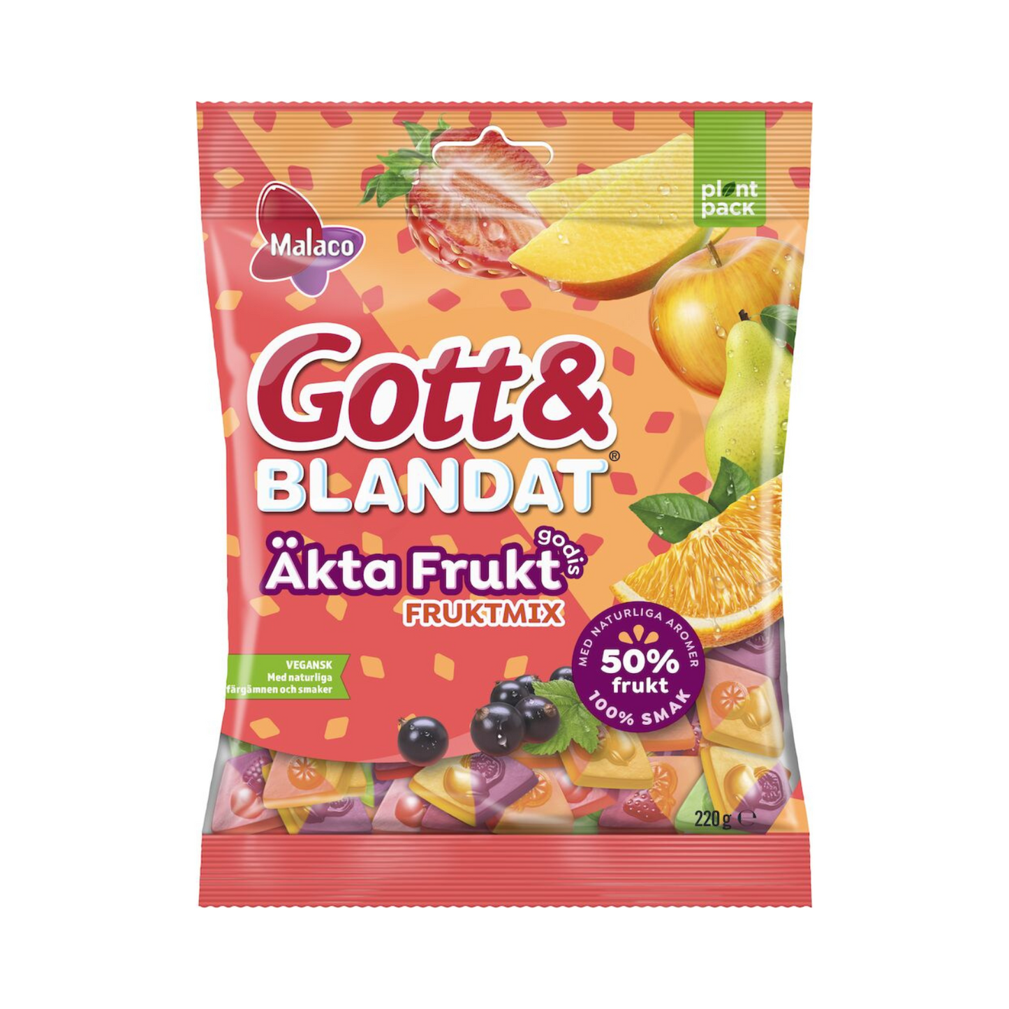 Malaco Gott & Blandat Äkta Frukt 220g