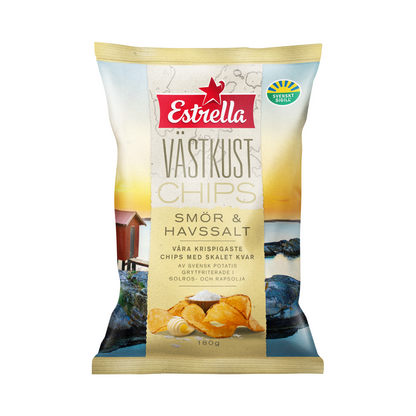 Estrella Västkustchips Smör & Havssalt 180 g
