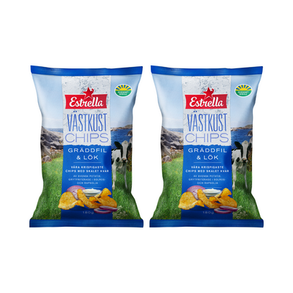 Estrella Västkustchips Gräddfil & Lök 180g