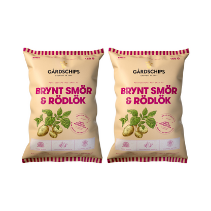 Gårdschips Brynt Smör & Rödlök 150g