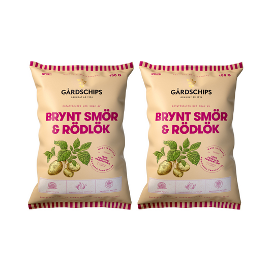 Gårdschips Brynt Smör & Rödlök 150g