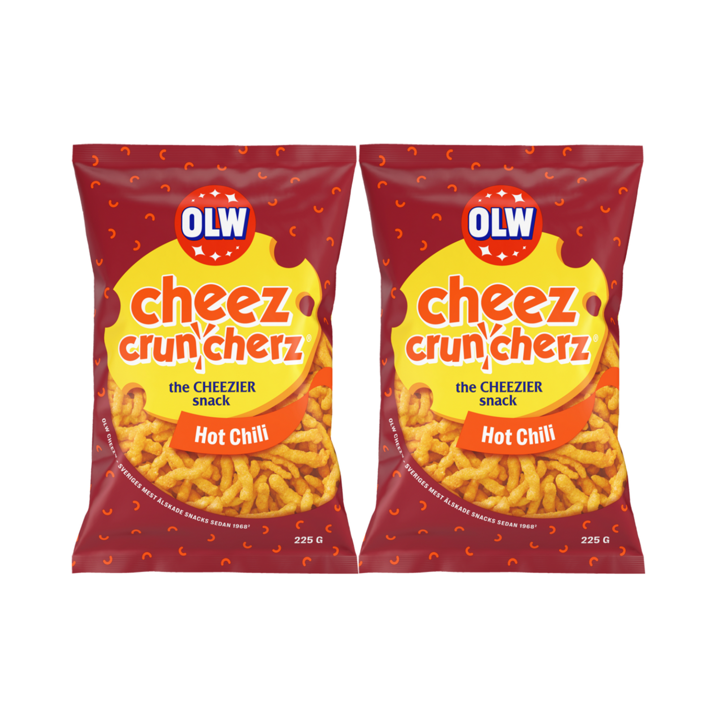 OLW Cheez Cruncherz Hot Chili 225 g