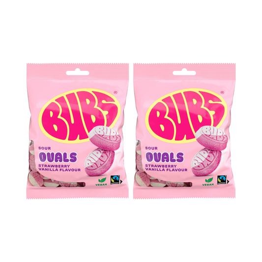 BUBS Sura Ovaler Jordgubb Vanilj 90g