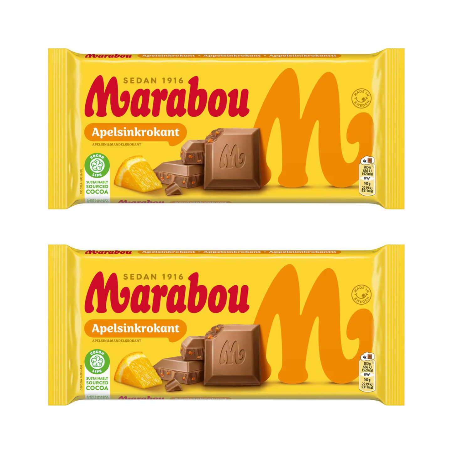 Marabou Apelsinkrokant 160g