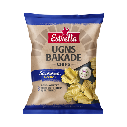 Estrella Ugnsbakade Sourcream & Onion 125g