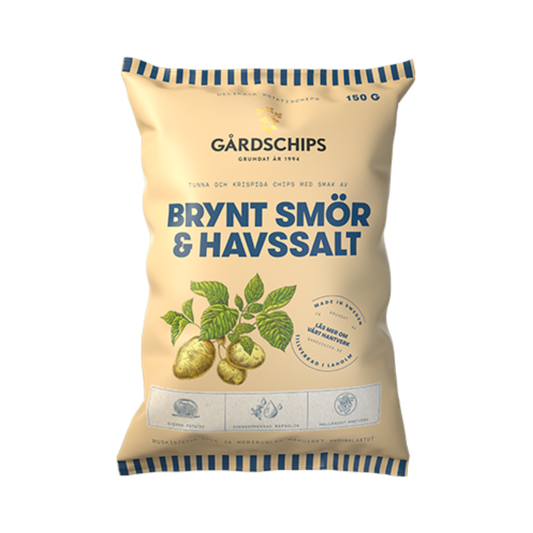 Gårdschips Brynt Smör & Havssalt 150g