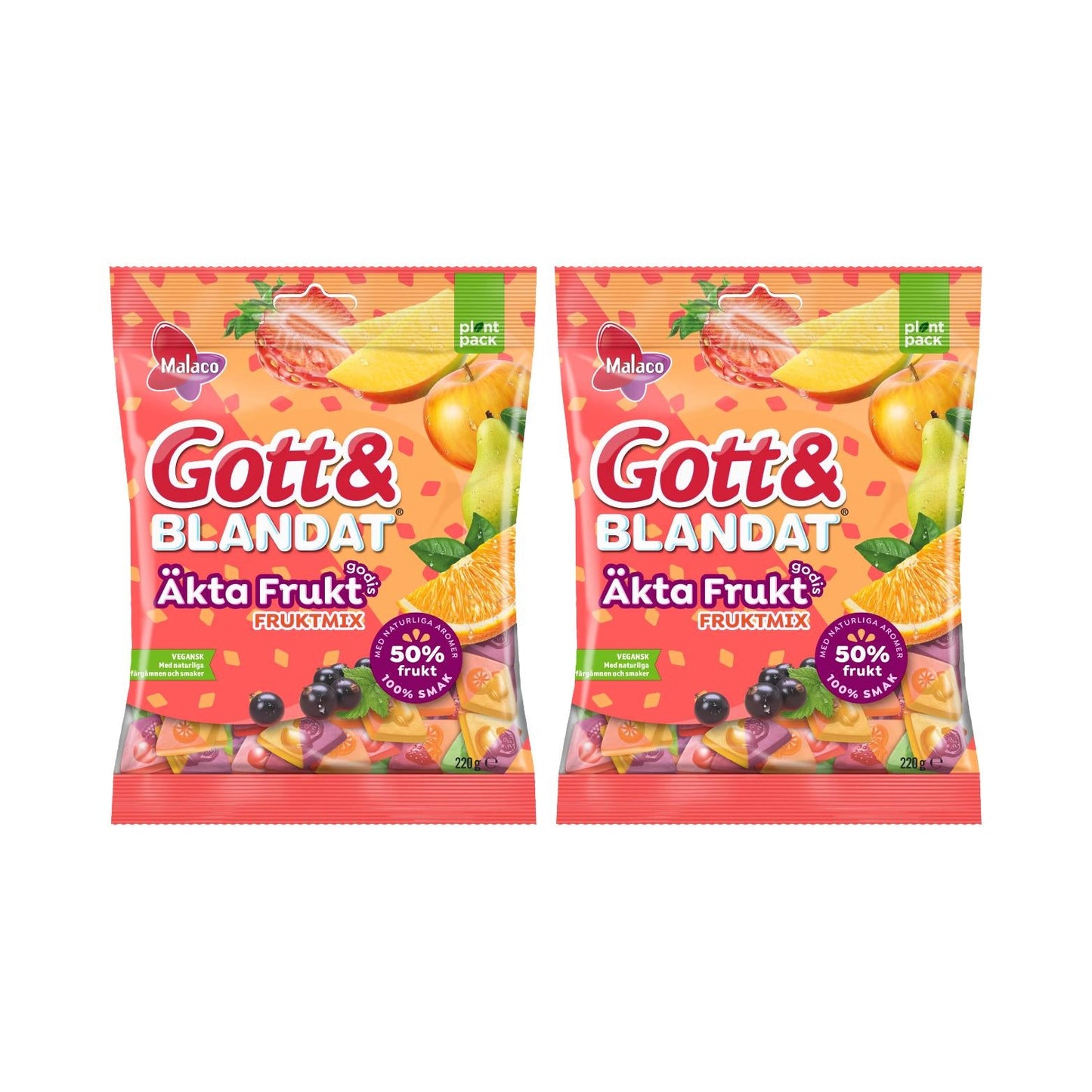 Malaco Gott & Blandat Äkta Frukt 220g