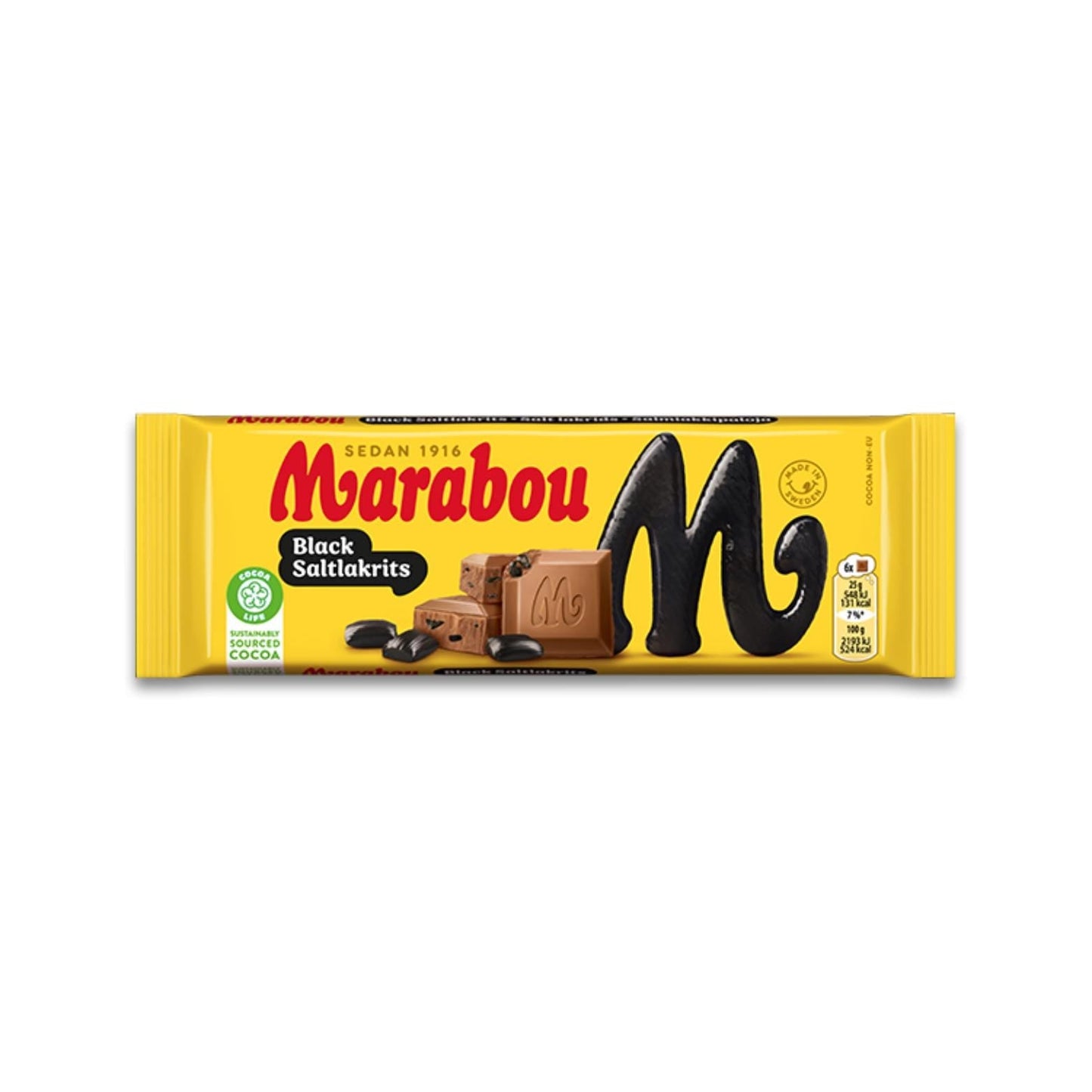 Marabou Svart Saltlakrits 100g